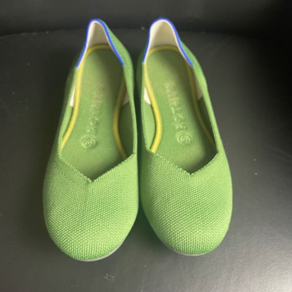 Rothys The Point Grass Green Rounded Toe Knit Flats Womens Size 7 - Picture 6 of 6